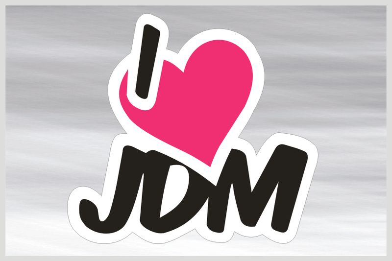Samolepka I love JDM (barevná) 3 Samolepka I love JDM (barevná) 3